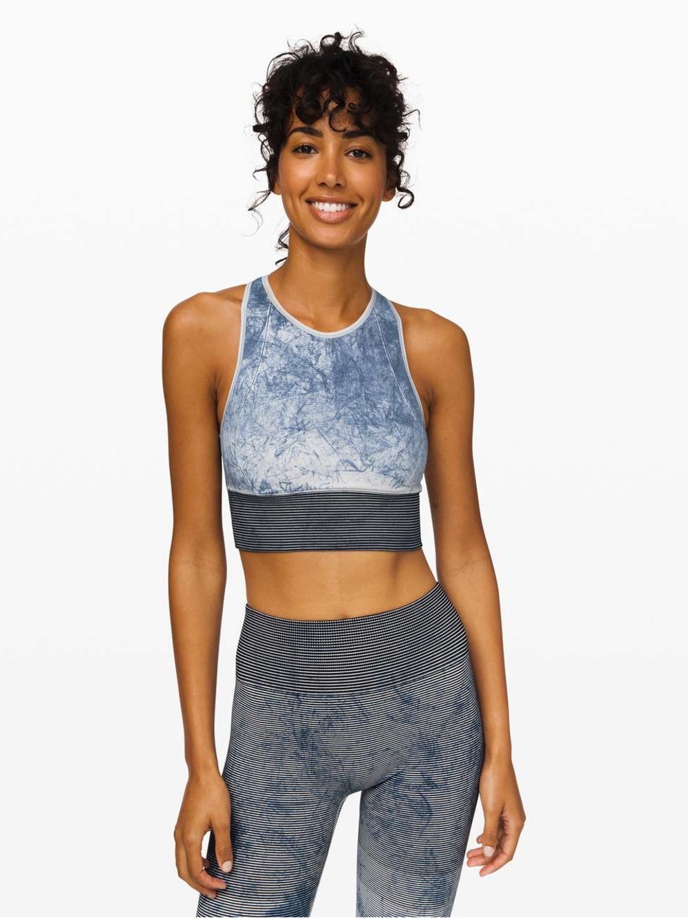 Lululemon Ebb To Train Sports Bra Wash White Black Luna